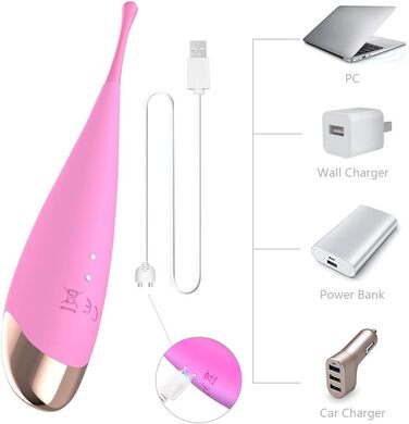 Вібратор Roluck тихий та потужний для стимуляції клітора та G-точки, з 3 змінними насадками, 7 режимів вібрації, водонепроникний, з силікону, для жінок, лесбійок