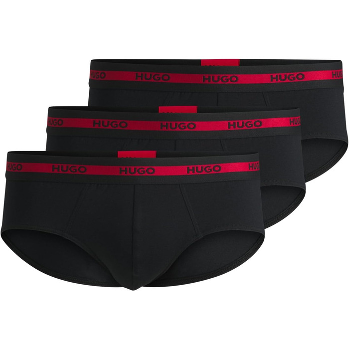 Чоловічі труси Hugo (XL, чорний) з логотипом Triple Planet, 3 шт. з бавовни