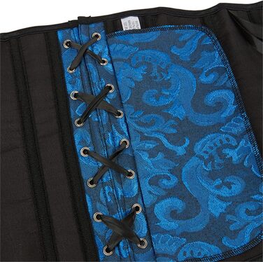 Корсет Sxybox для під грудьми, шнурування, корсаж, бюстгальтер, XXL, темно-синій - ідеально для Хелловіну та карнавалу