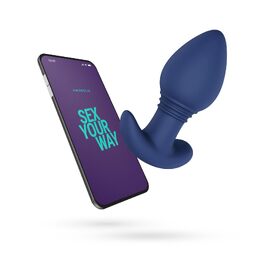 Вібруючий анальний пробка-дилатор AMORELIE Joy з керуванням через додаток, водонепроникний силікон та ABS, синій