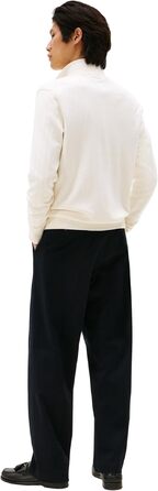 Чоловічий джемпер Tommy Hilfiger Essential Cotton Zip Thru з коміром-стійкою, жовтий (Ivory Petal), розмір L