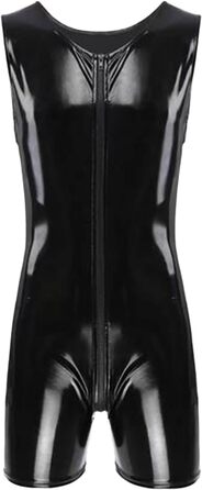 Костюм для рольових ігор для чоловіків 3-частинний: еротична білизна для карнавалу та вечірок (чорний/білий з аксесуарами 02 Чорний 4XL)