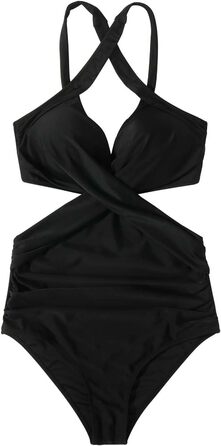 Купальник суцільний жіночий Push-up з обгорткою, чорний, розмір M - 2026 Bathe
