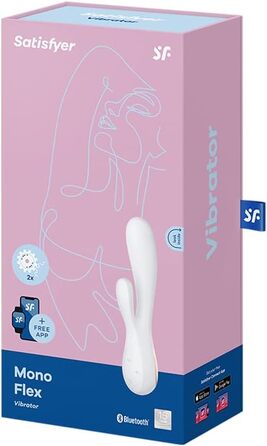 Vibrator Satisfyer Mono Flex Connect App G-Punkt | Силіконовий вібратор з керуванням через додаток | Стимулятор G-точки та клітора | Для жінок | Швидка зарядка