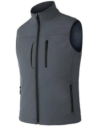 Чоловічий легкий жилет Softshell з флісовою підкладкою, спортивний жилет-бодівормер для бігу, походів та роботи, темно-сірий, розмір XXL