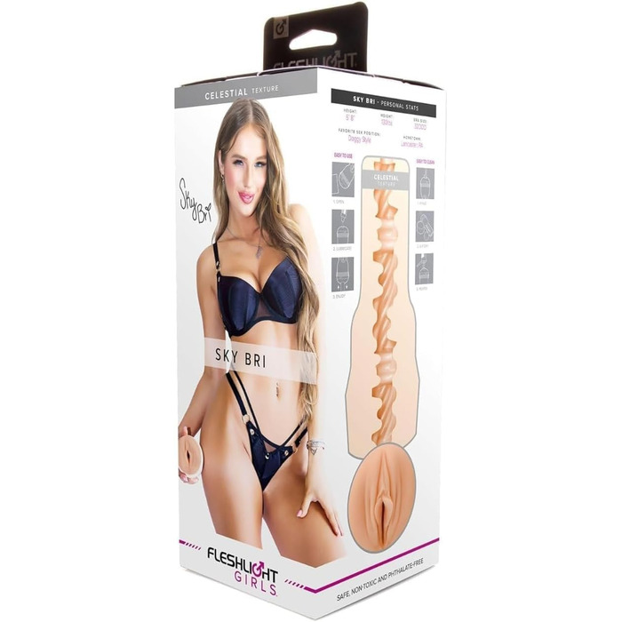 Fleshlight Sky Bri Celestial (Lady) - Мастурбатор SuperSkin, Реалістична Іграшка для Здорової Інтимності