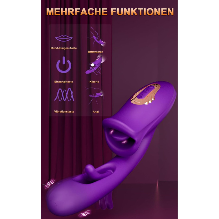 Вібратор для жінок з 10 режимами, стимулятор клітора та анальний секс-іграшка для пар