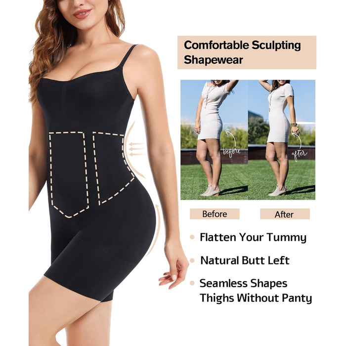 Корсет для схуднення HAPERX Hapewear для жінок, чорний, розмір S, повний боді