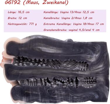 Реалістичний мастурбатор Seckoe Tier Taschenmuschi для чоловіків, з анімальною вагіною та анальним тунелем
