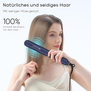 Випрямляч для волосся 2 в 1 PARWIN PRO BEAUTY: стайлер для випрямлення та завивки з нано-титановим покриттям, іонізацією та LCD-дисплеєм (130-230°C)