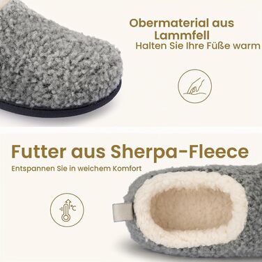 Жіночі домашні капці RockDove Nomad з ефектом пам'яті (Memory Foam), світло-сірі, розмір 38 EU
