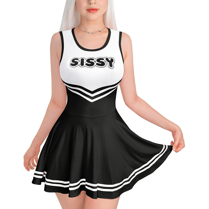 Чорний боді-міні з безрукавною конструкцією LittleForBig, XXL, для дорослих