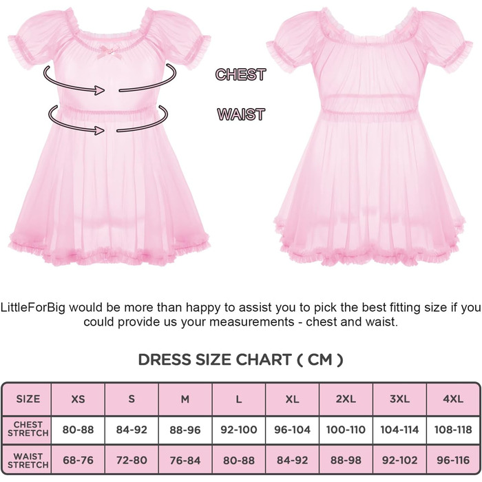 Прозора мереживна сукня-бабочка LittleForBig для дорослих та дітей, рожева, 4XL