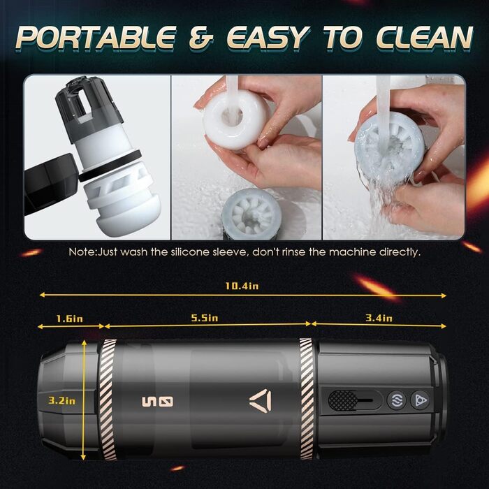 Електричний секс-іграшка для чоловіків: вібраційний статевий мультик з 3D-вагіною, чорний, XXL