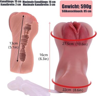 Реалістичний мастурбатор з 3D-вагіною та кліторісом для чоловіків | Імітація жіночого оргазму та бризок
