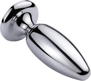 Анальний плаґер з нержавіючої сталі з кристалом для стимуляції простати. Іграшка для стимуляції ануса, для чоловіків, жінок та пар. (Одиночний плаґер)