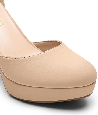 Жіночі туфлі-човники DREAM PAIRS на високих підборах та платформі, колір бежевий (Nackt), розмір 41 EU