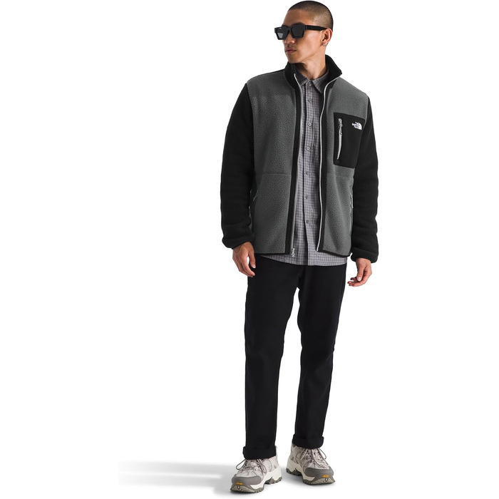 Чоловіча флісова куртка The North Face Yumiori на блискавці, Anthracite Grey/Tnf Blue, розмір M