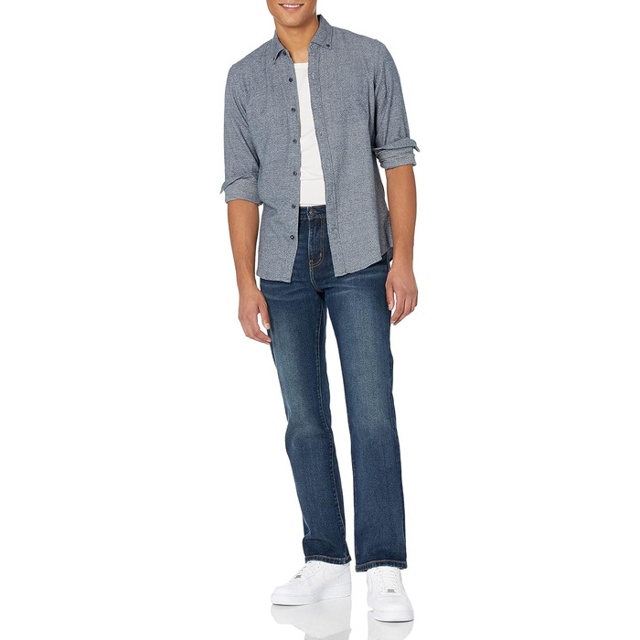 Чоловічі джинси Amazon Essentials Bootcut прямого крою, темно-синій колір (Dark Wash), розмір 42W / 34L