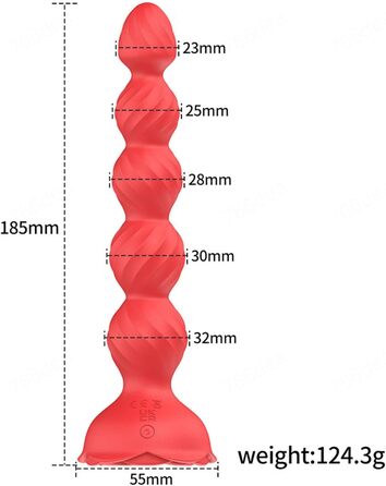 Вібратор для анусу з пультом керування, анальний вібратор для жінок та пар, масажер простати, силікон, чорний