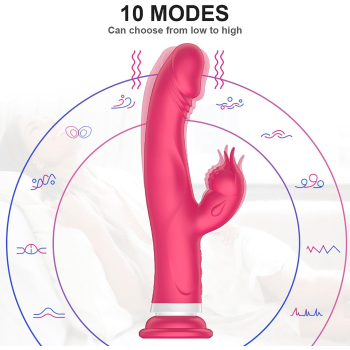 Вібратор JFRong 3-в-1 з присоскою та функцією нагріву для жінок, силікон, 10 режимів, тихий, стимулятор G-точки та клітора, еротична іграшка для жінок та пар, колір: фіолетовий