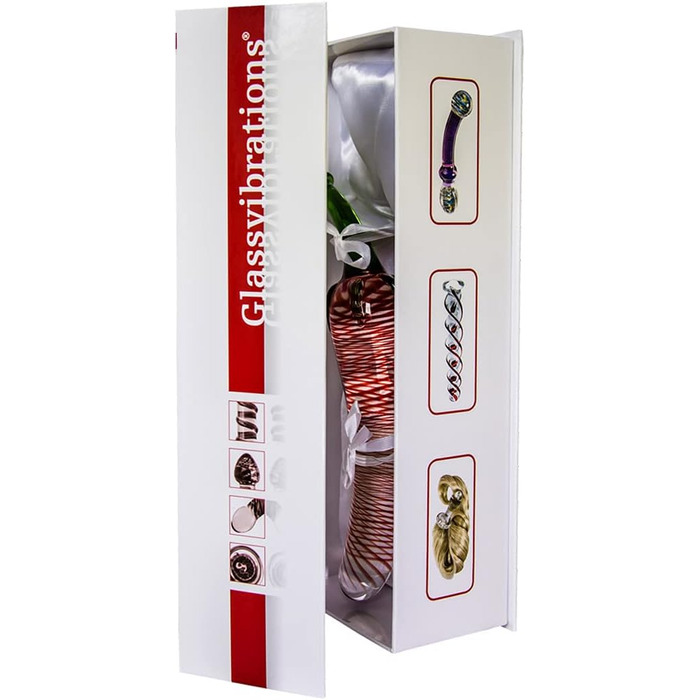 Glasdildo Glass Vibrations - Червоний Перець