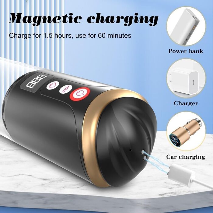 Електрична помпу для пеніса Seckoe, іграшка для чоловіків, автоматичне збільшення пеніса, 8 рівнів вакууму, перезаряджувана, повітряний насос-екстендер