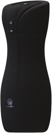 Масажер для чоловіків з 4 режимами всмоктування, 10 вібраційними режимами та функцією нагріву. Стимулятор пеніса, чорний