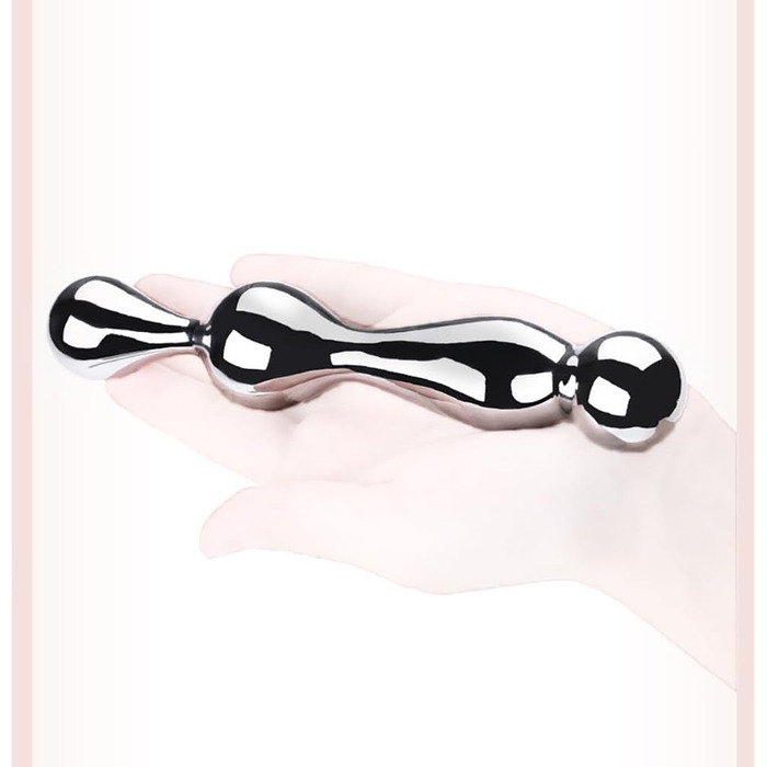 Анальний стимулятор SMGKB з нержавіючої сталі - подвійний дилда для жінок, чоловіків та пар. Стимулятор G-точки, анальні кулі. Інтимні іграшки для дорослих