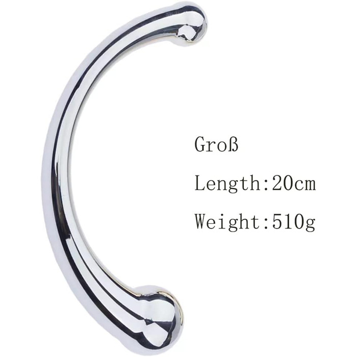 Анальний масажер Doppelkopf Funnight з нержавіючої сталі, подвійний кінчик, масаж G-точки та простати, для чоловіків та жінок