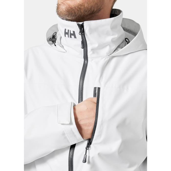 Чоловіча утеплена куртка-мідлеєр Helly Hansen Midlayer Crew Jacket 2.0 з капюшоном, водонепроникна outdoor-куртка, XL, біла