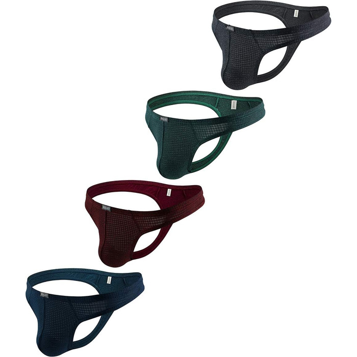 Сексуальна чоловіча танга iKingsky (4 шт. в упаковці) - еластичний матеріал, XL