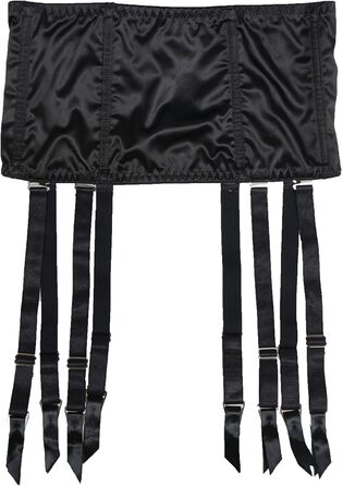 Жіночі стрічки для панчіх TVRtyle S5078S, 8 стрічок, чорний колір, з металевими пряжками