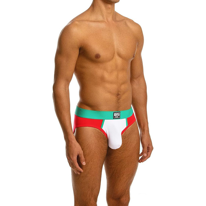 Чоловіча білизна BSHETR: 3/5 шт. в упаковці, мереживний матеріал, низька талія, яскраві кольори, м'яка, швидковисихаюча, контрастна білизна (XL, R026)