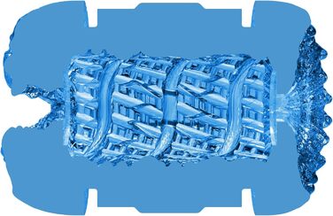 Fleshlight Quickshot Turbo Blue Ice - Мастурбатор з надзвичайно реалістичним покриттям SuperSkin, синій (Alien Mouth)