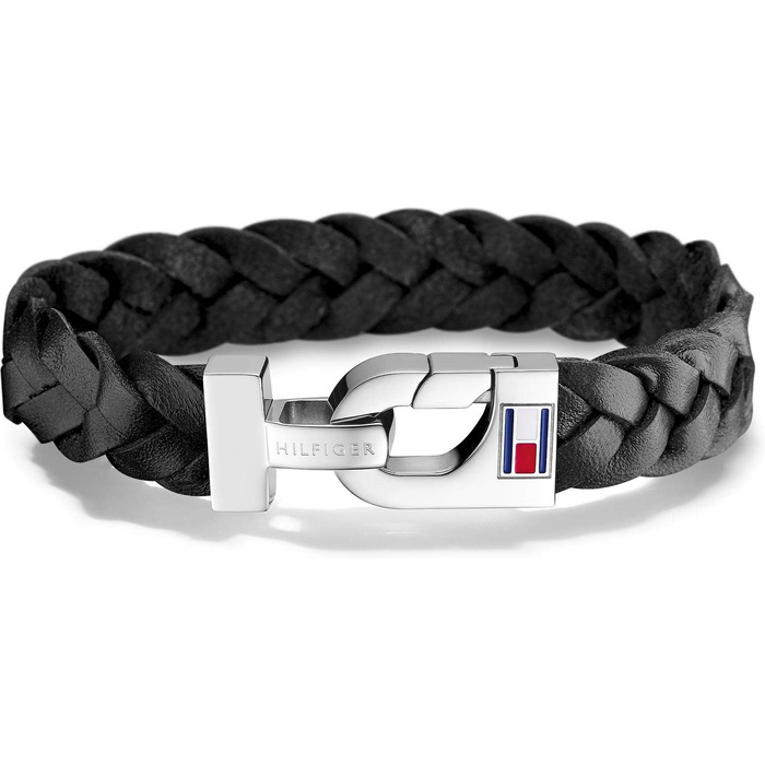 Чоловічий браслет Tommy Hilfiger Casual зі сталі та натуральної шкіри, 20.5 см, модель 2700872