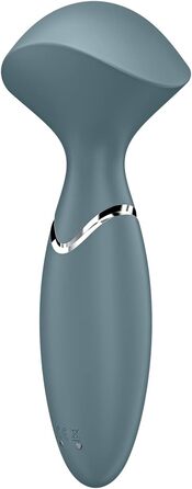Вібраційний масажер Satisfyer Mini Wand-er | 12 програм вібрації | Водостійкий (IPX7) | Медичний силікон | Інтимний масажер для жінок | Граювальний секс-іграшка | Універсальний розмір (Сірий)