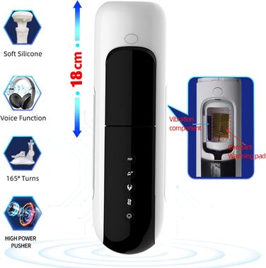 Автоматичний секс-іграшка для чоловіків з 10 режимами телескопічної дії та 10 режимами вібрації