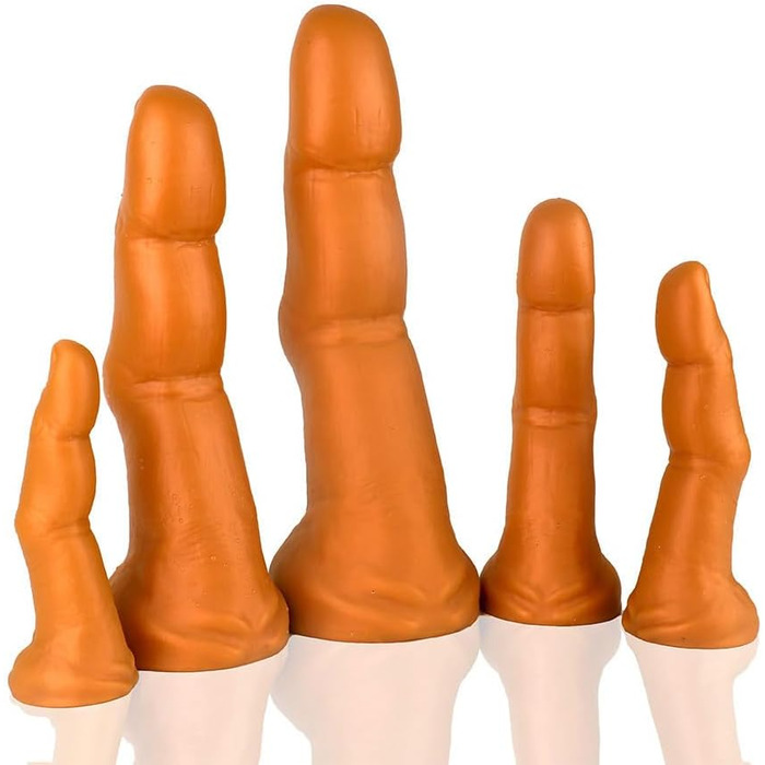 Анальний секс-іграшка SMGKB Silikon Riesendildo Fingerform Dildo (Золотий XL)