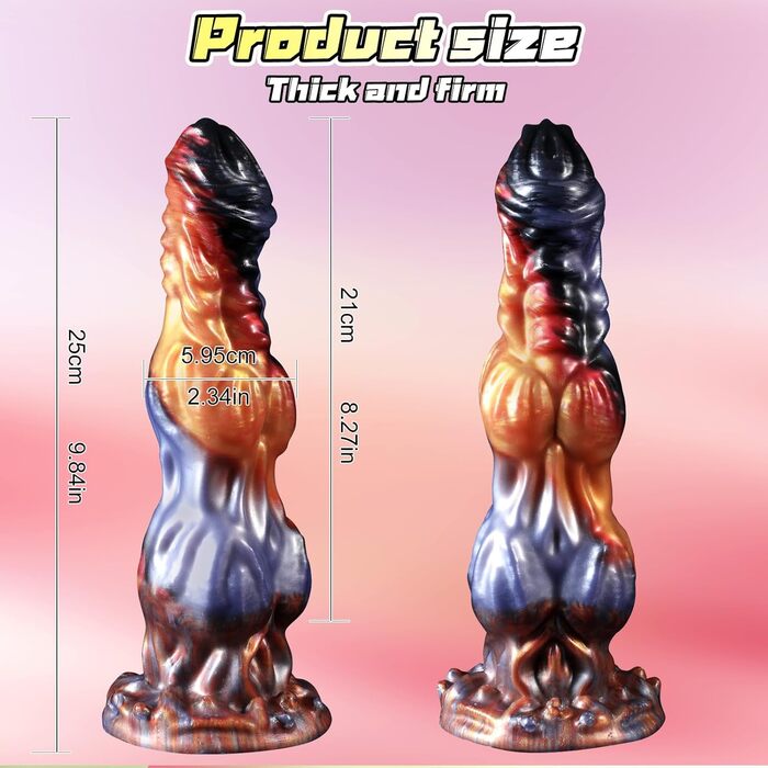 Вібратор для анального сексу з нагріванням, 3-в-1, з силікону, 25 см, 7 режимів, G-точка, для пар та чоловіків