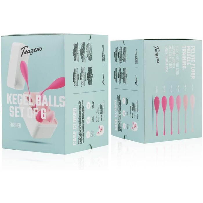 Набір кегельболів Teazers: важені тренувальні м'ячі для вправ для тазового дна (рожевий)