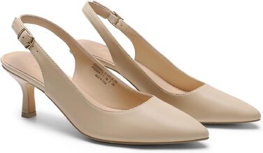 Жіночі туфлі-човники Dream Pairs Slingback на підборах, бежеві (Nude), PU-шкіра, розмір 38 EU