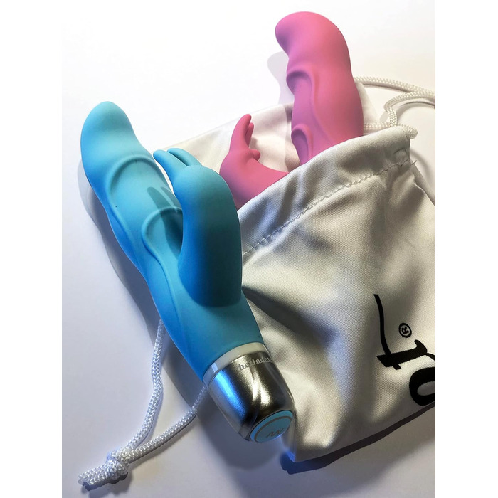 Вібратор для жінок Belladot Barbro Rabbit - блакитний, для клітора та G-точки, 7 режимів, для подвійного задоволення