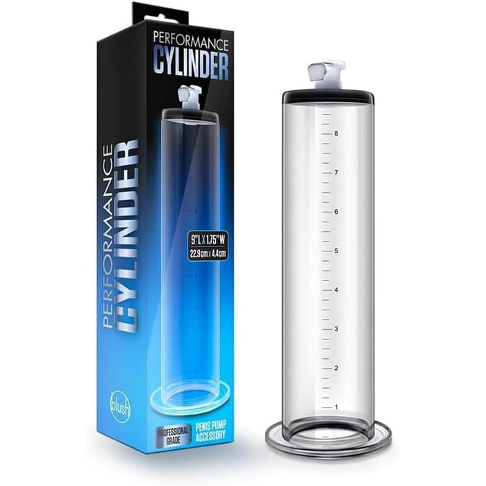 Насадка для помпи для статевих органів NAIXBTY: прозора трубка зі шкалою для збільшення статевого члена, покращення ерекції та лікування імпотенції. Підходить для чоловіків. Розмір: 22,9 × 7,6 см
