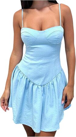 SRZYMJ Сексуальне нічне вбрання для жінок - прозора мереживна піжама/сорочка/нічна сорочка з танго (A3-блакитний, L)