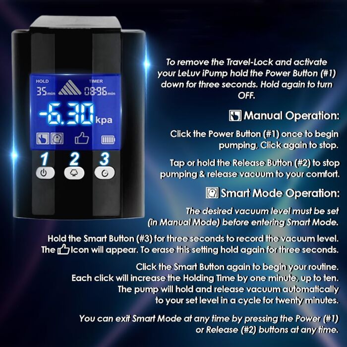 Електрична вакуумна помпа для ерекції, тренажер для збільшення пеніса, SM-іграшка для чоловіків, вакуумна помпа з різними режимами, LCD-дисплей (30.5*6.4 см)