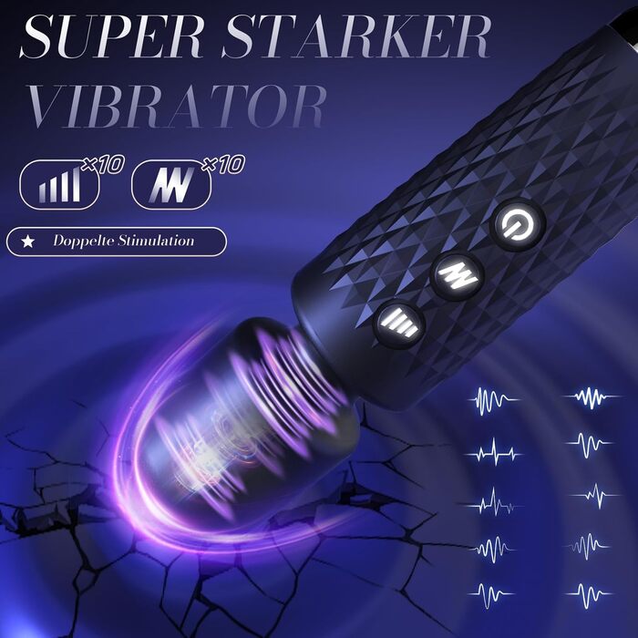 Вібратор жіночий з насадкою для стимуляції простати, 10 режимів вібрації, чорний - набір для пар