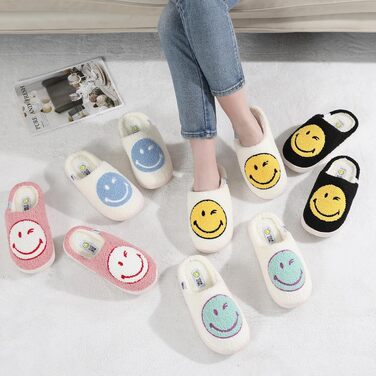 Зимові домашні капці SMILEYWORLD® з ефектом пам'яті Memory Foam, м'які плюшеві пантофлі для жінок та чоловіків, біло-рожеві, розмір 38/39 EU