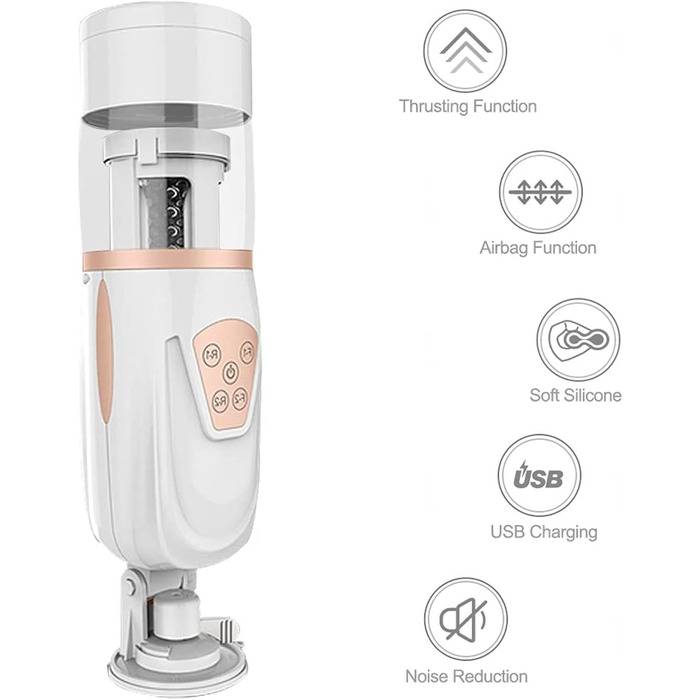 Електричний мастурбатор для чоловіків з 10 телескопічними режимами та 5 швидкостями. Автоматичний стимулятор пеніса для чоловіків. Іграшка для дорослих.