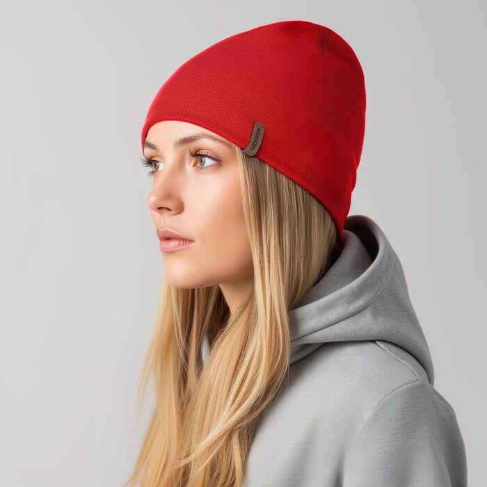 Спортивна шапка Giesswein Merino Cap Gehrenspitze з мериносової вовни, унісекс, вогнево-червона, один розмір